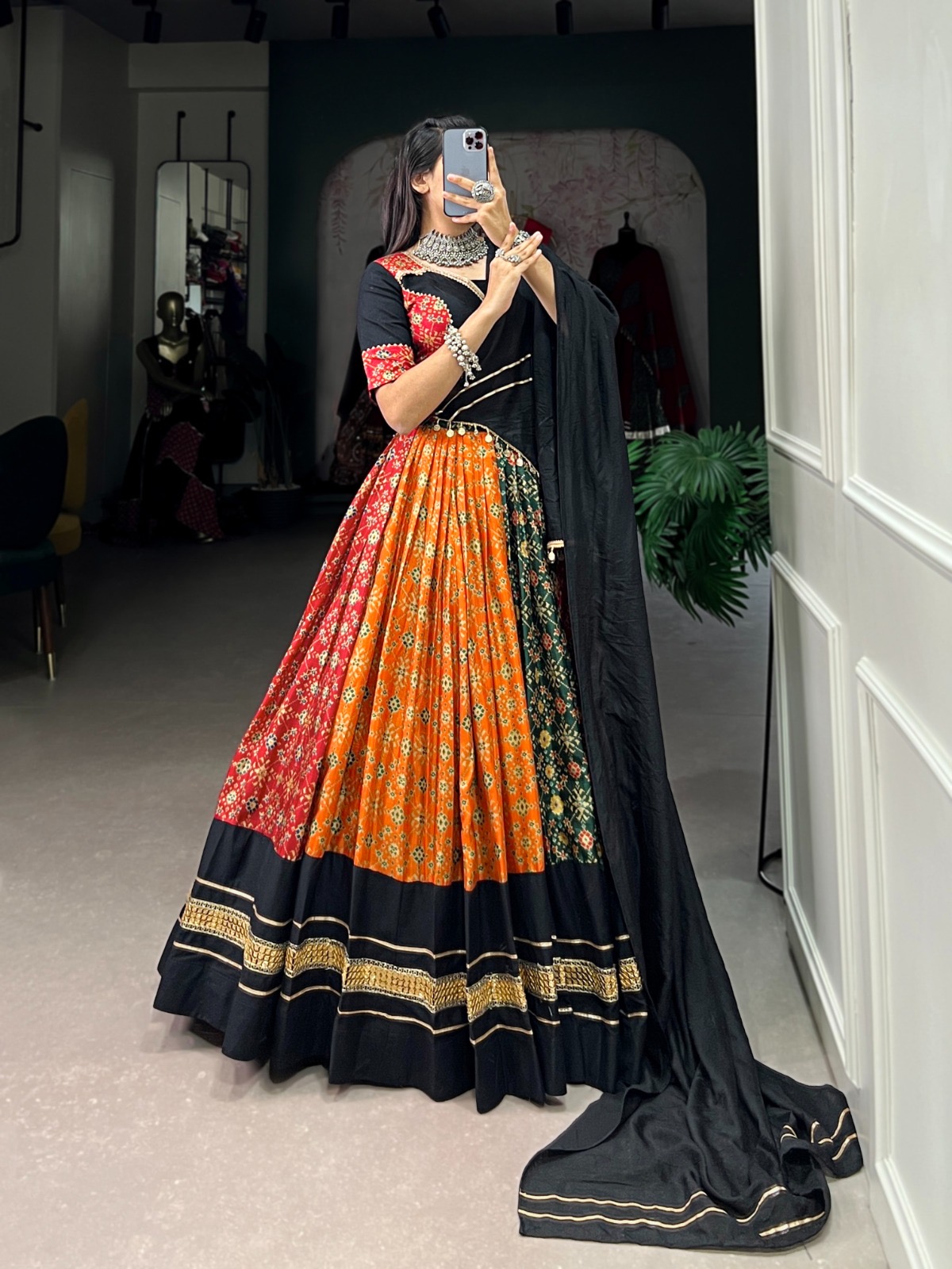 Navratri Lehenga Choli Dola Silk Nd Pure Cotton - Image 6