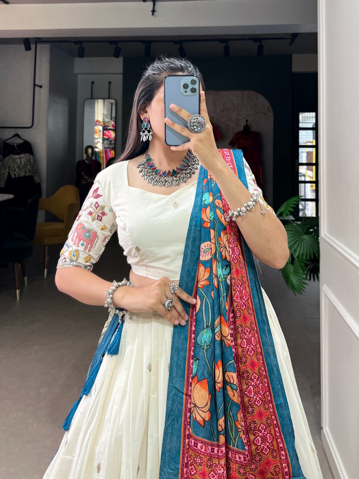 Lehenga Choli Khadi Cotton - Image 5
