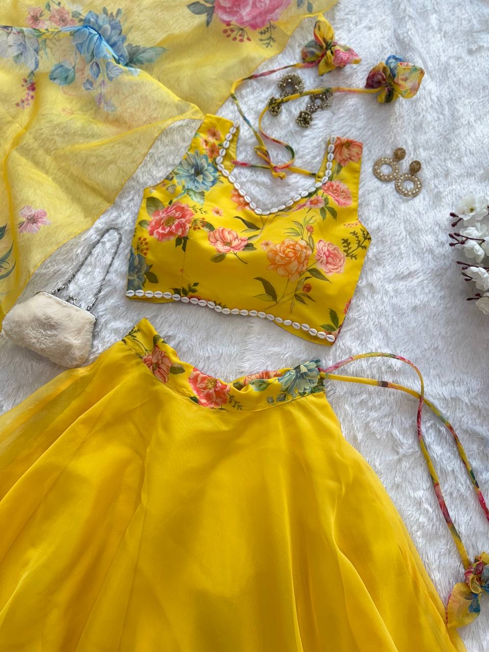 Lehenga Choli Pure Organza Silk - Image 3