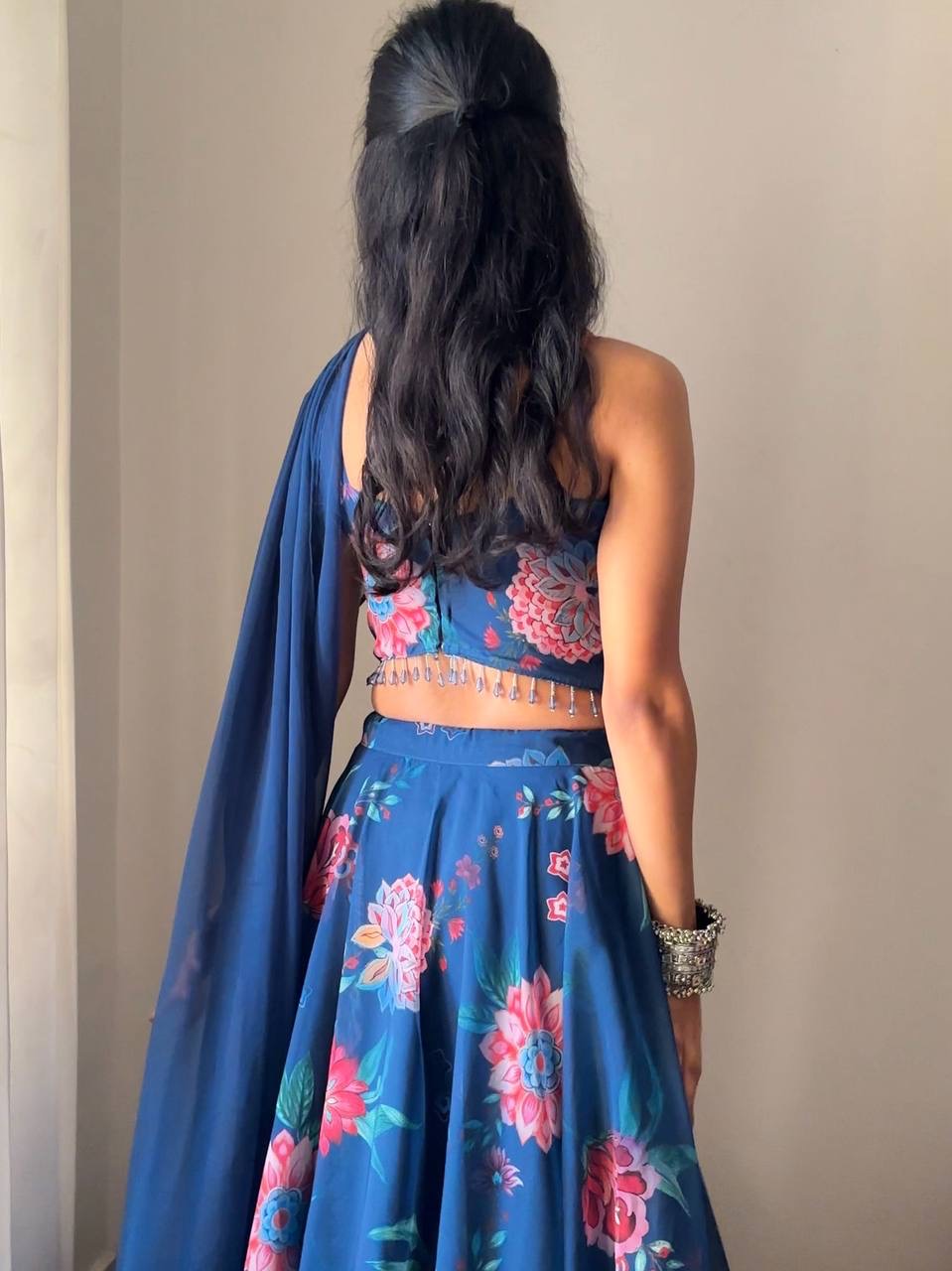 Lehenga Choli Georgette Floral Printed - Image 4