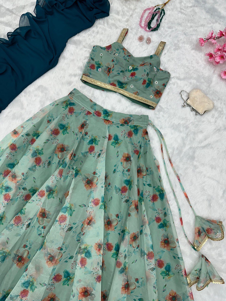 Lehenga Choli Pure Organza Silk - Image 3