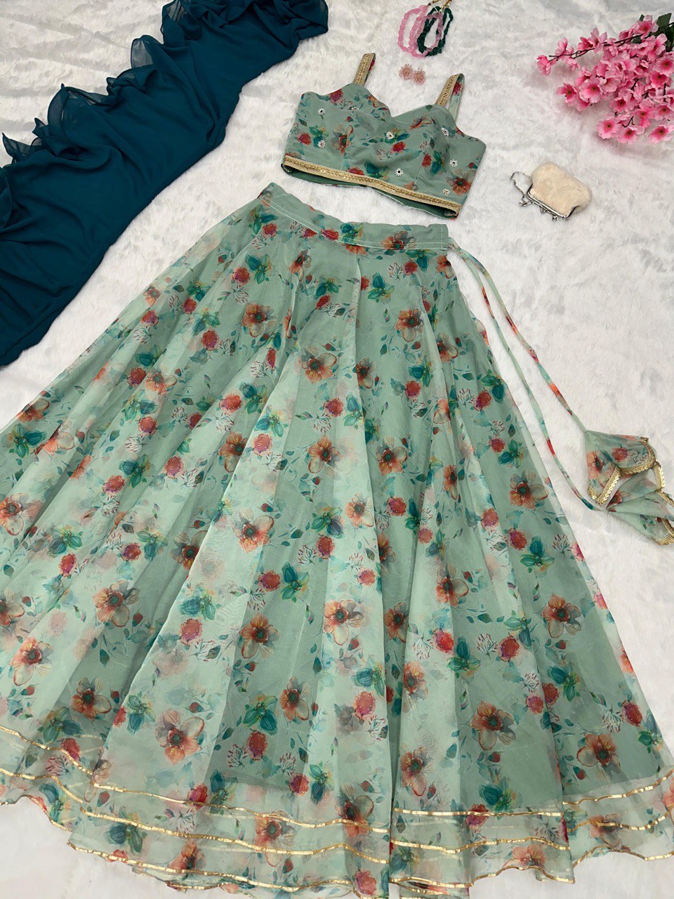 Lehenga Choli Pure Organza Silk - Image 5