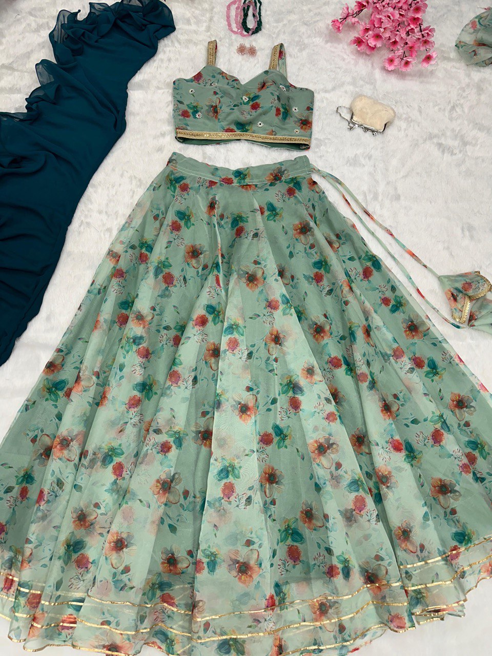 Lehenga Choli Pure Organza Silk