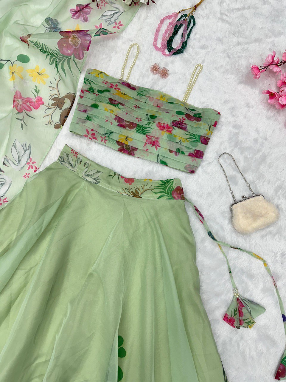 Lehenga Choli Pure Organza - Image 5