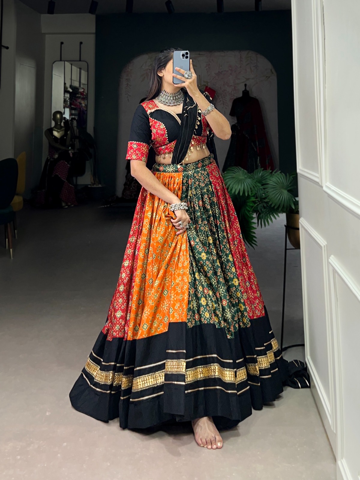 Navratri Lehenga Choli Dola Silk Nd Pure Cotton - Image 4