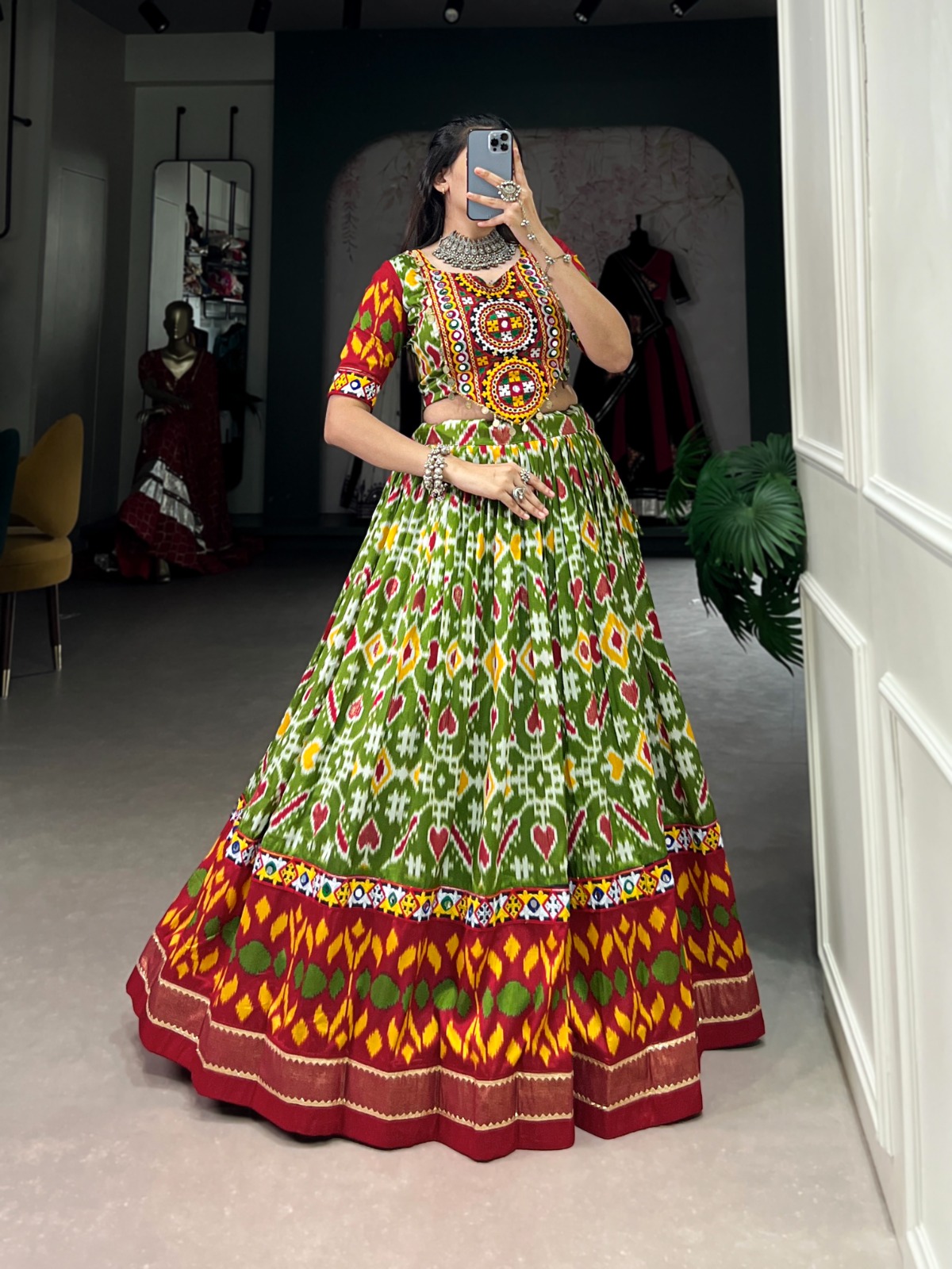 Navratri Lehenga Tussar Silk