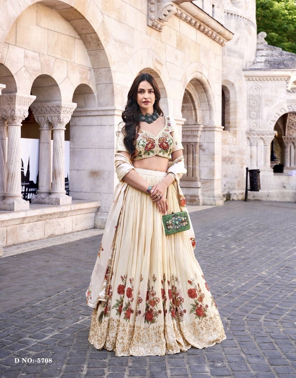 Lehenga Choli Chinon Silk