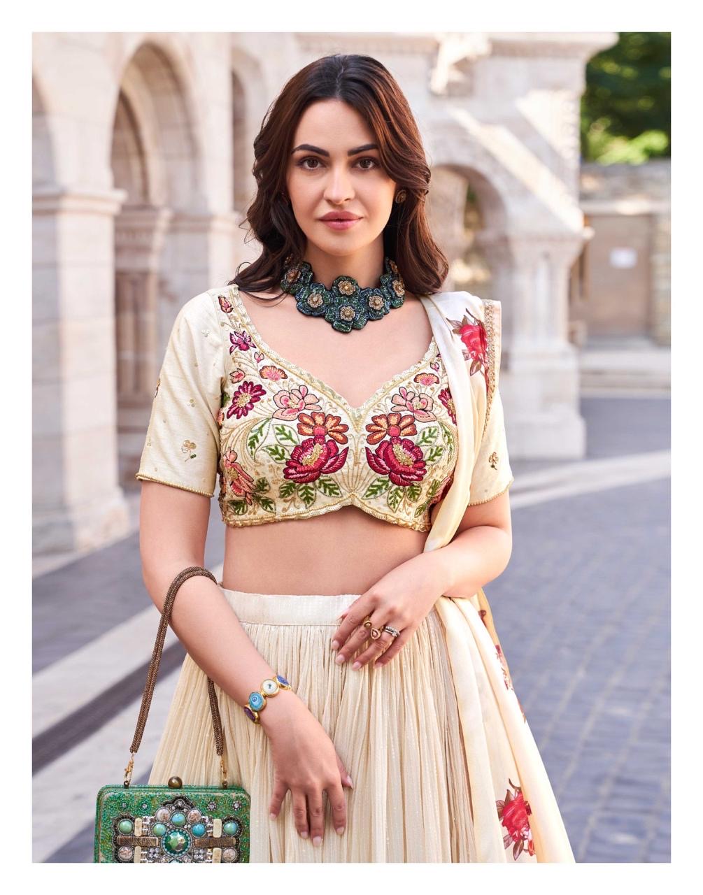Lehenga Choli Chinon Silk - Image 3