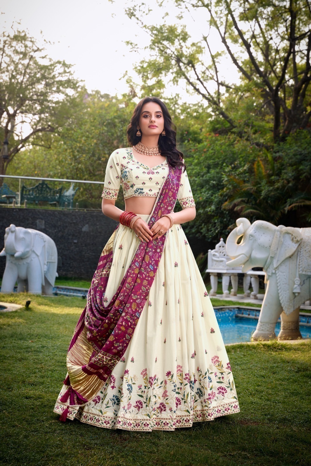 Lehenga Choli Khadi Cotton