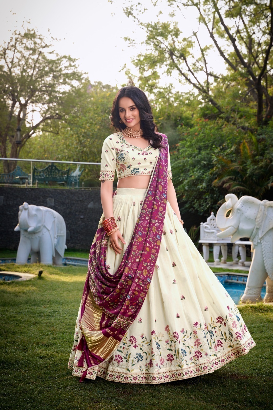 Lehenga Choli Khadi Cotton - Image 3