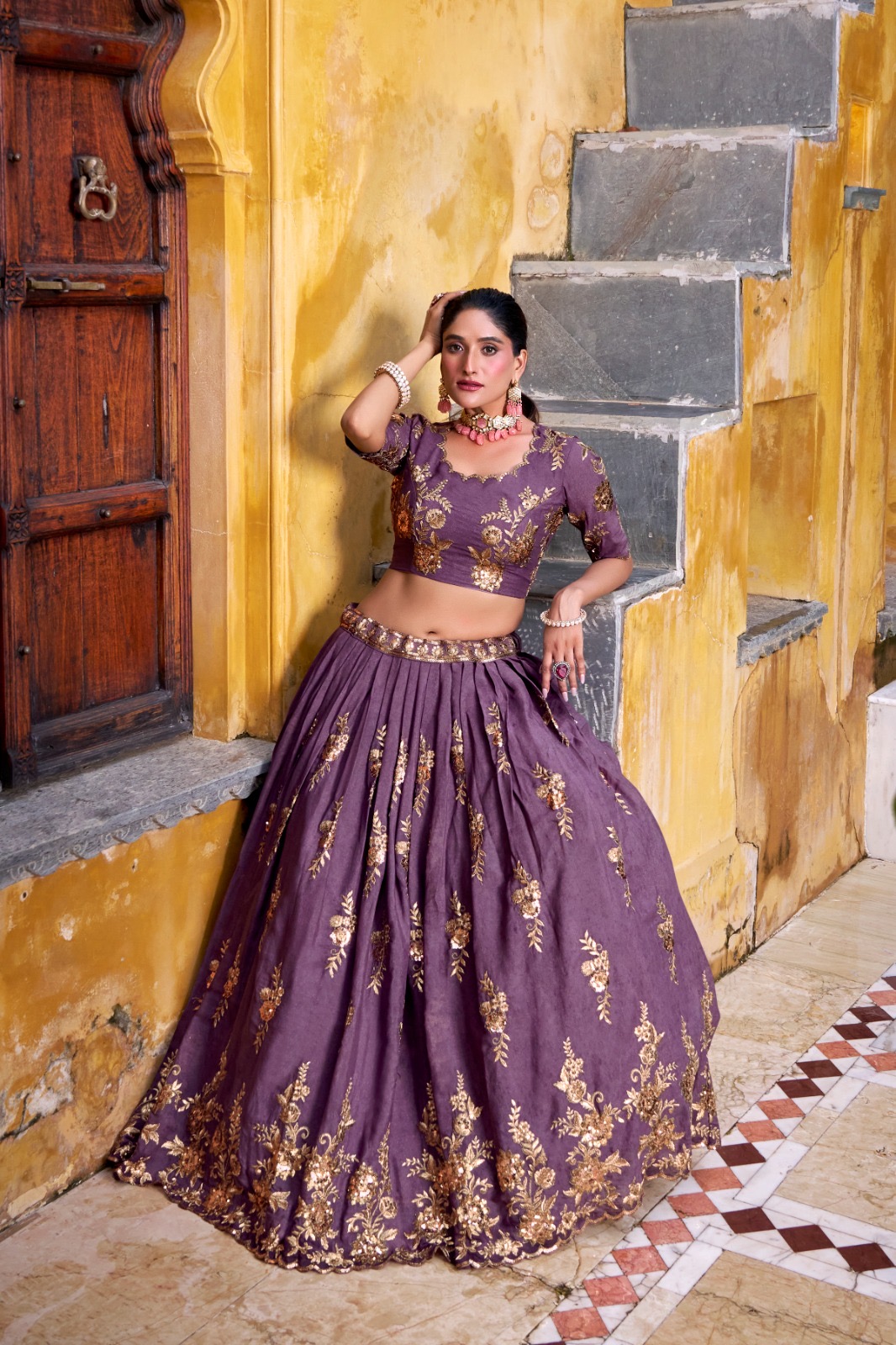Lagenga Choli Set Chocolate Crush - Image 3
