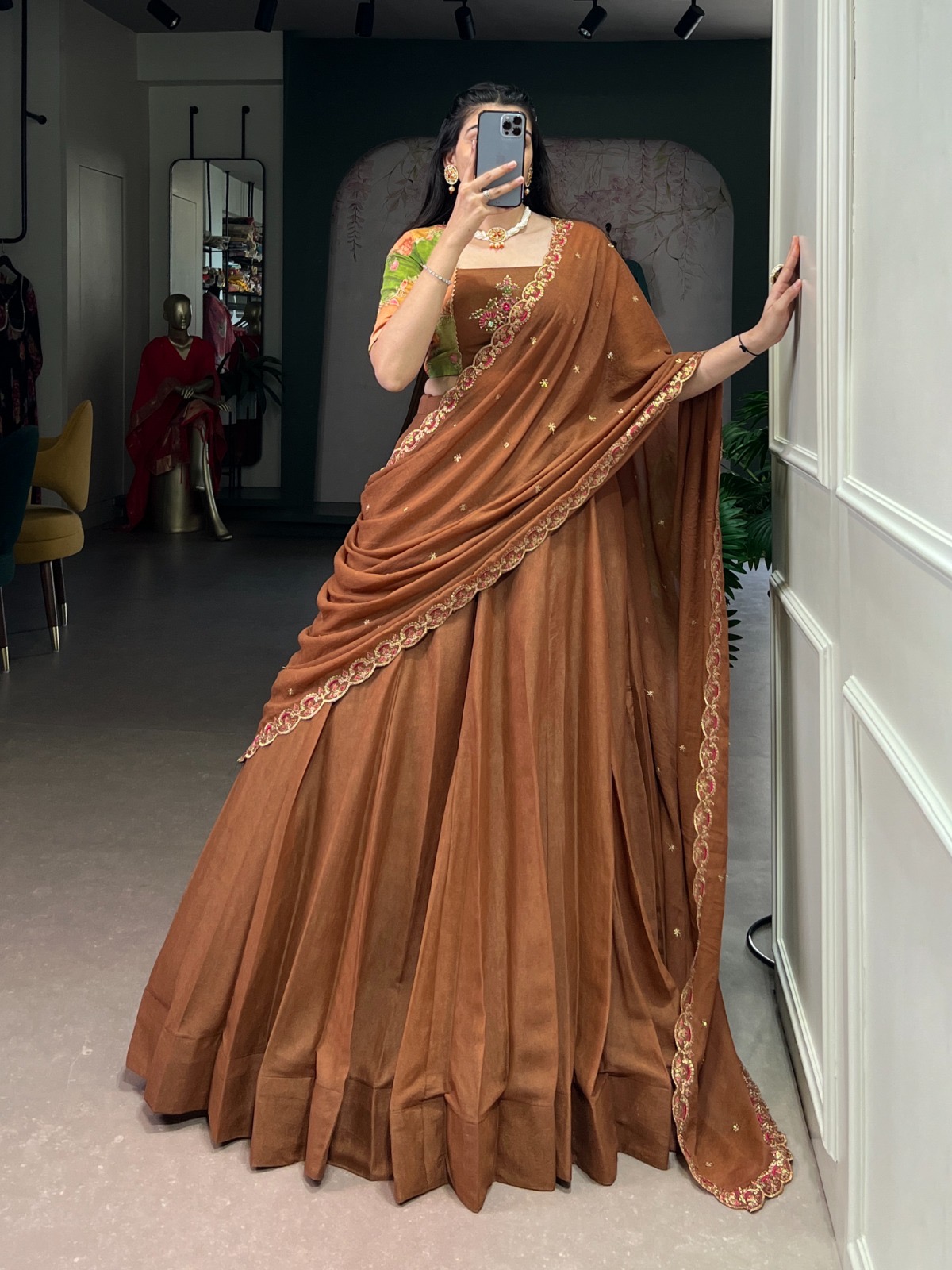Lahenga Choli Set Chocolate Crush - Image 7